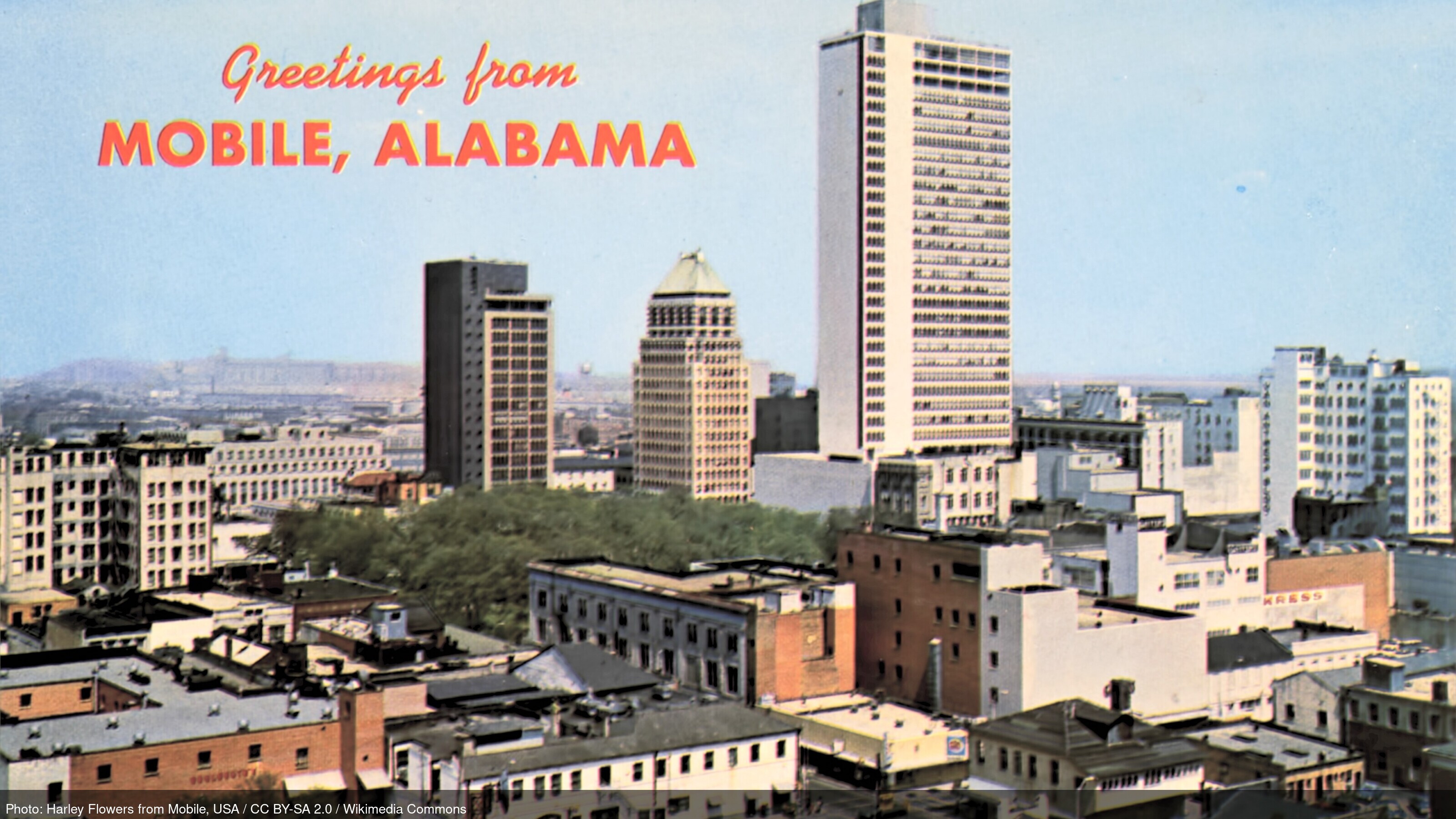 Mobile, Alabama skyline and business district
