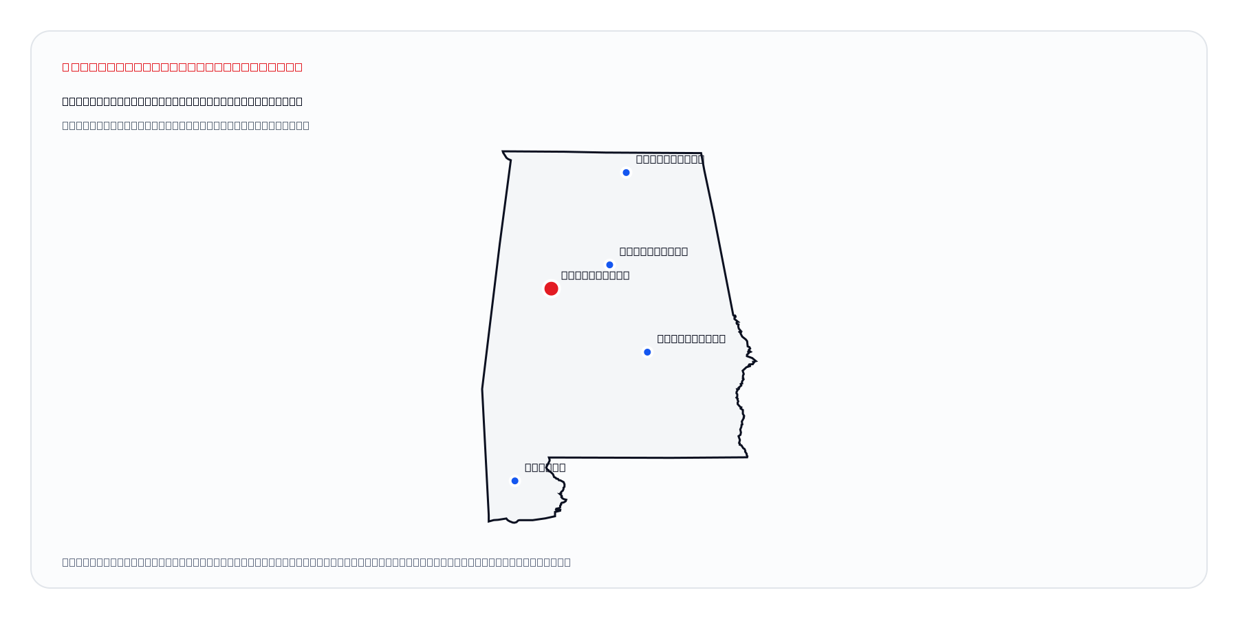 Tuscaloosa, Alabama market coverage map