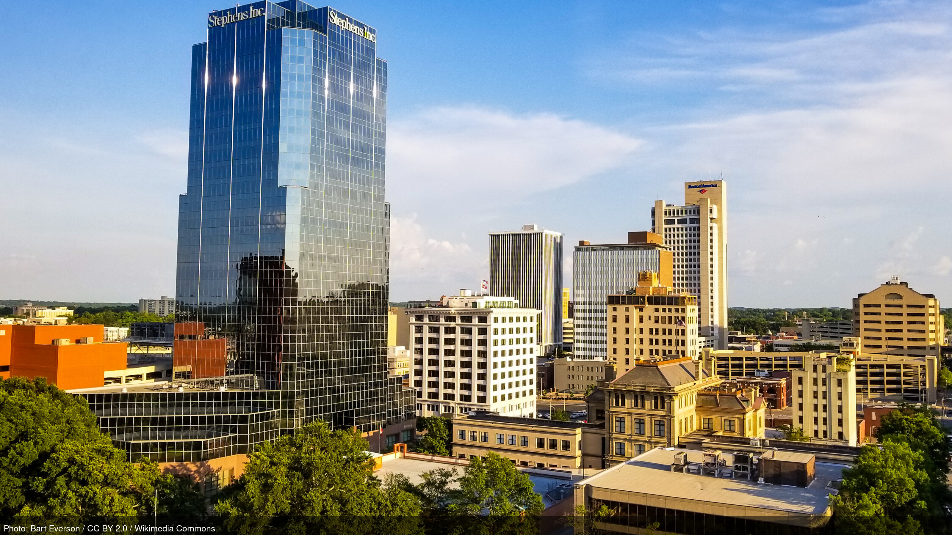 Little Rock, Arkansas skyline and business district
