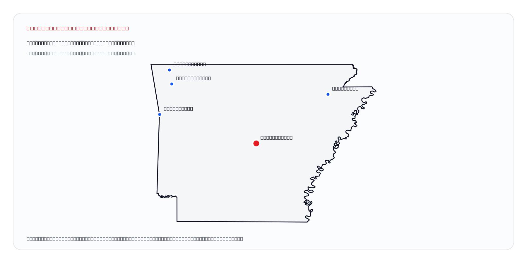 Little Rock, Arkansas market coverage map