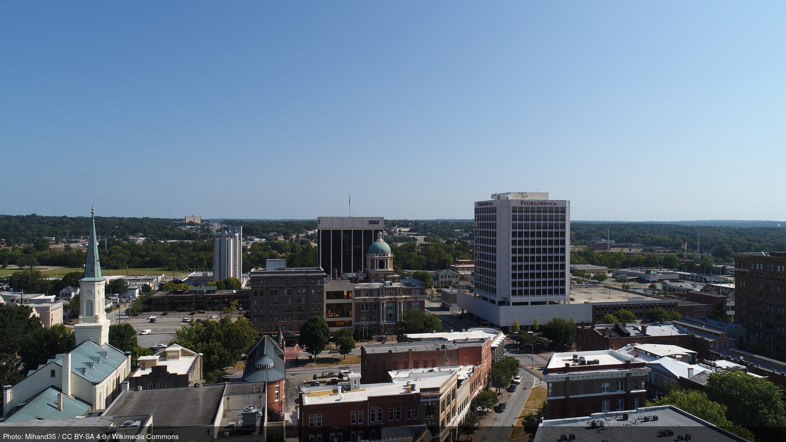 Macon, Georgia skyline and business district