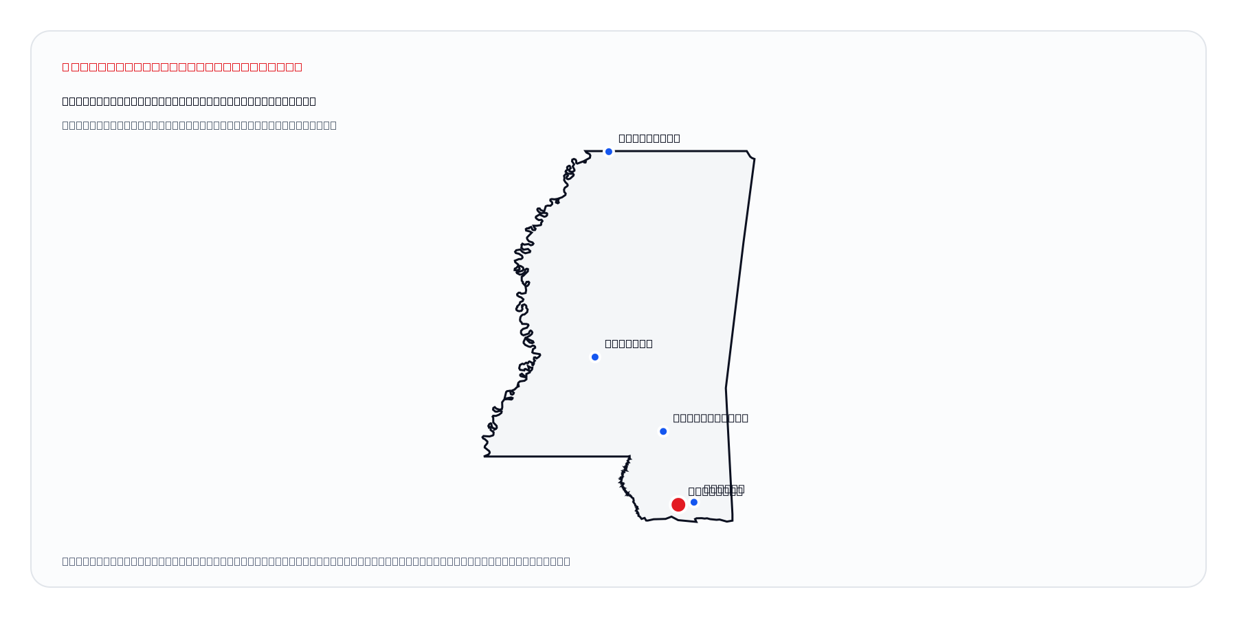 Gulfport, Mississippi market coverage map