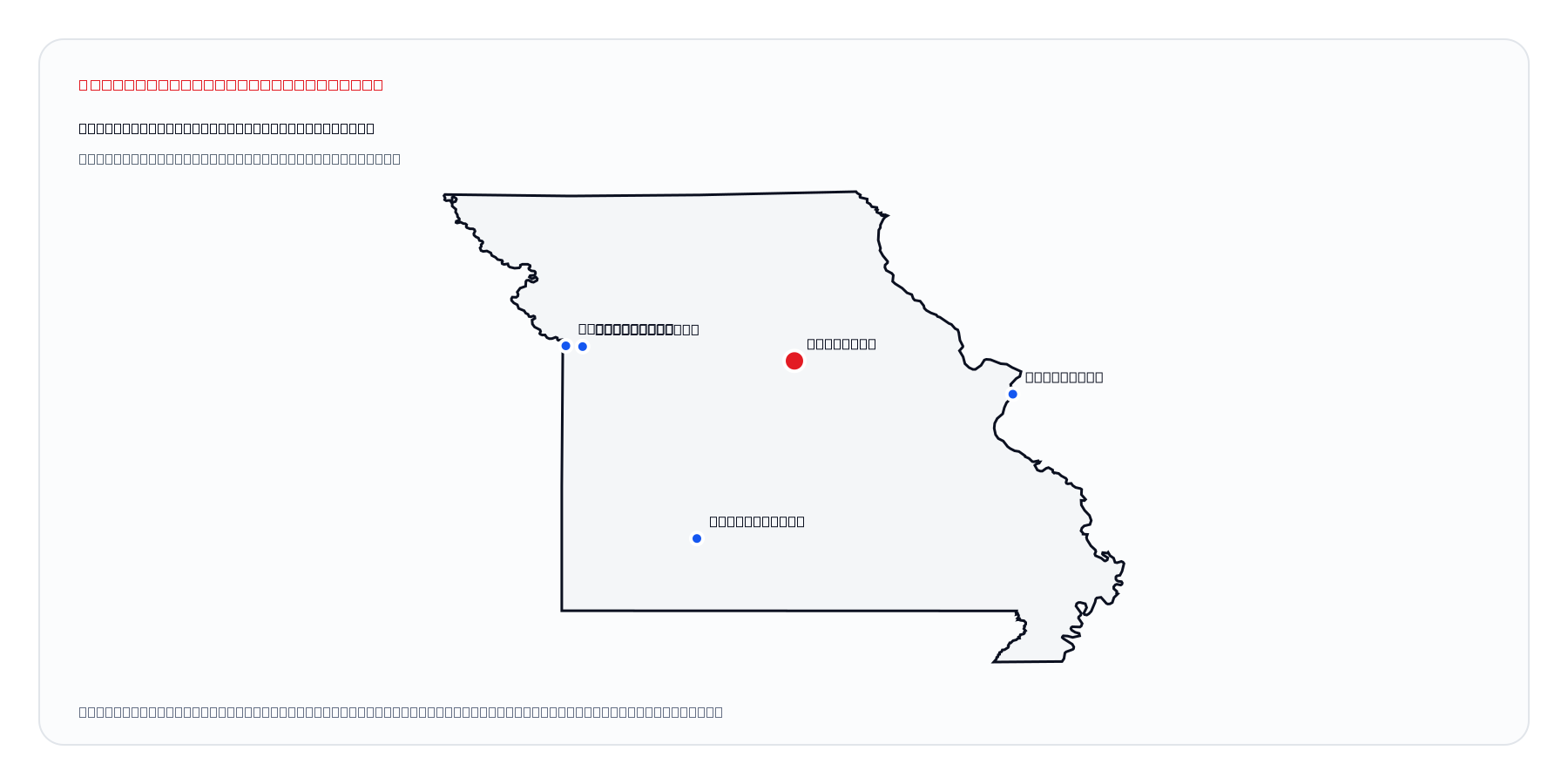 Columbia, Missouri market coverage map