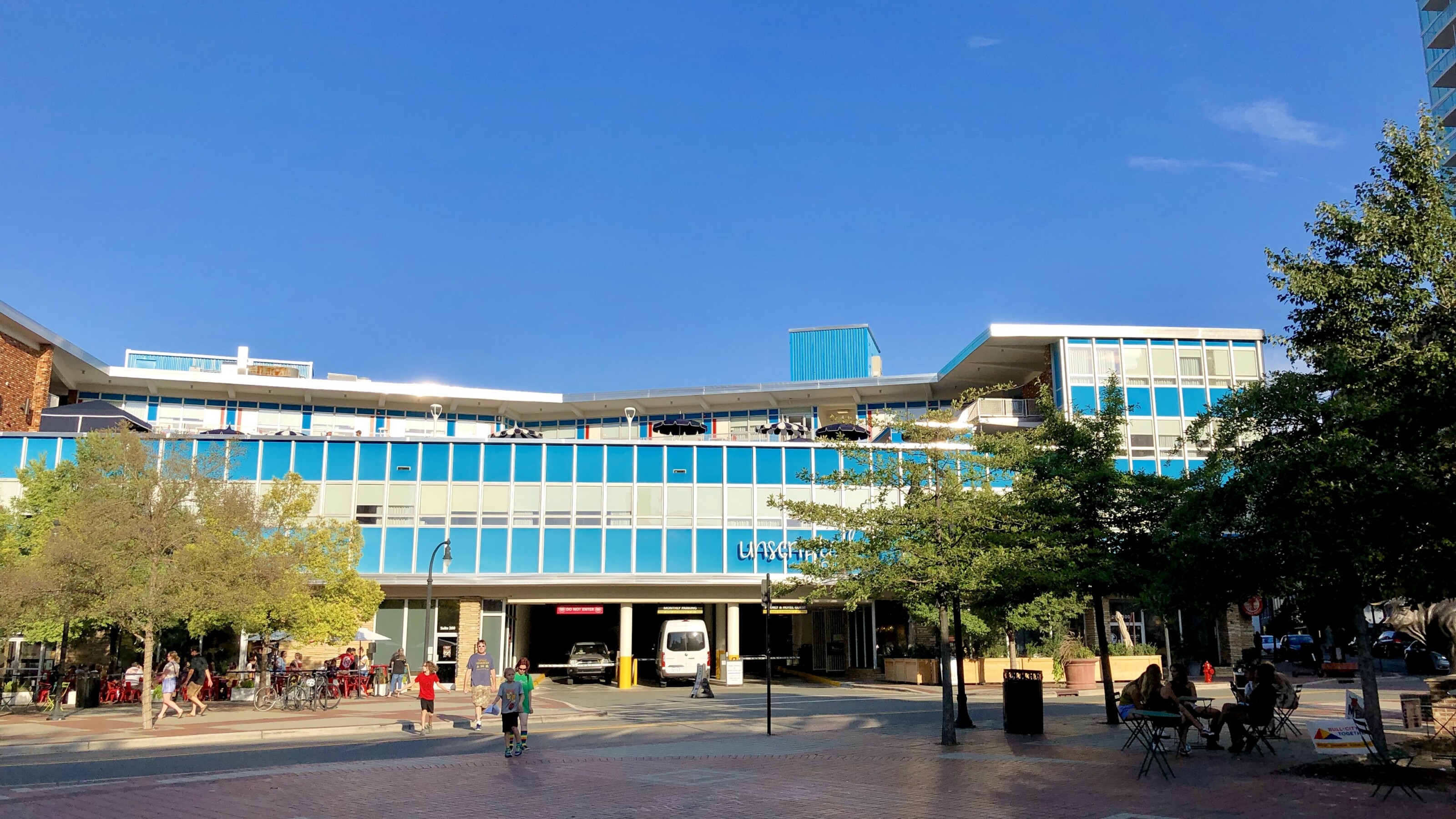 Durham, North Carolina skyline and business district
