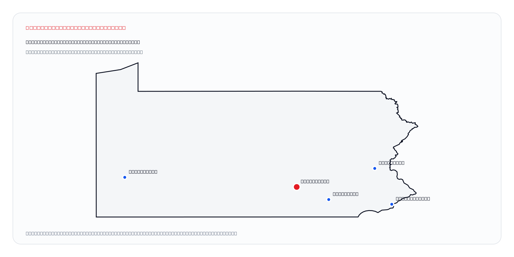 Harrisburg, Pennsylvania market coverage map