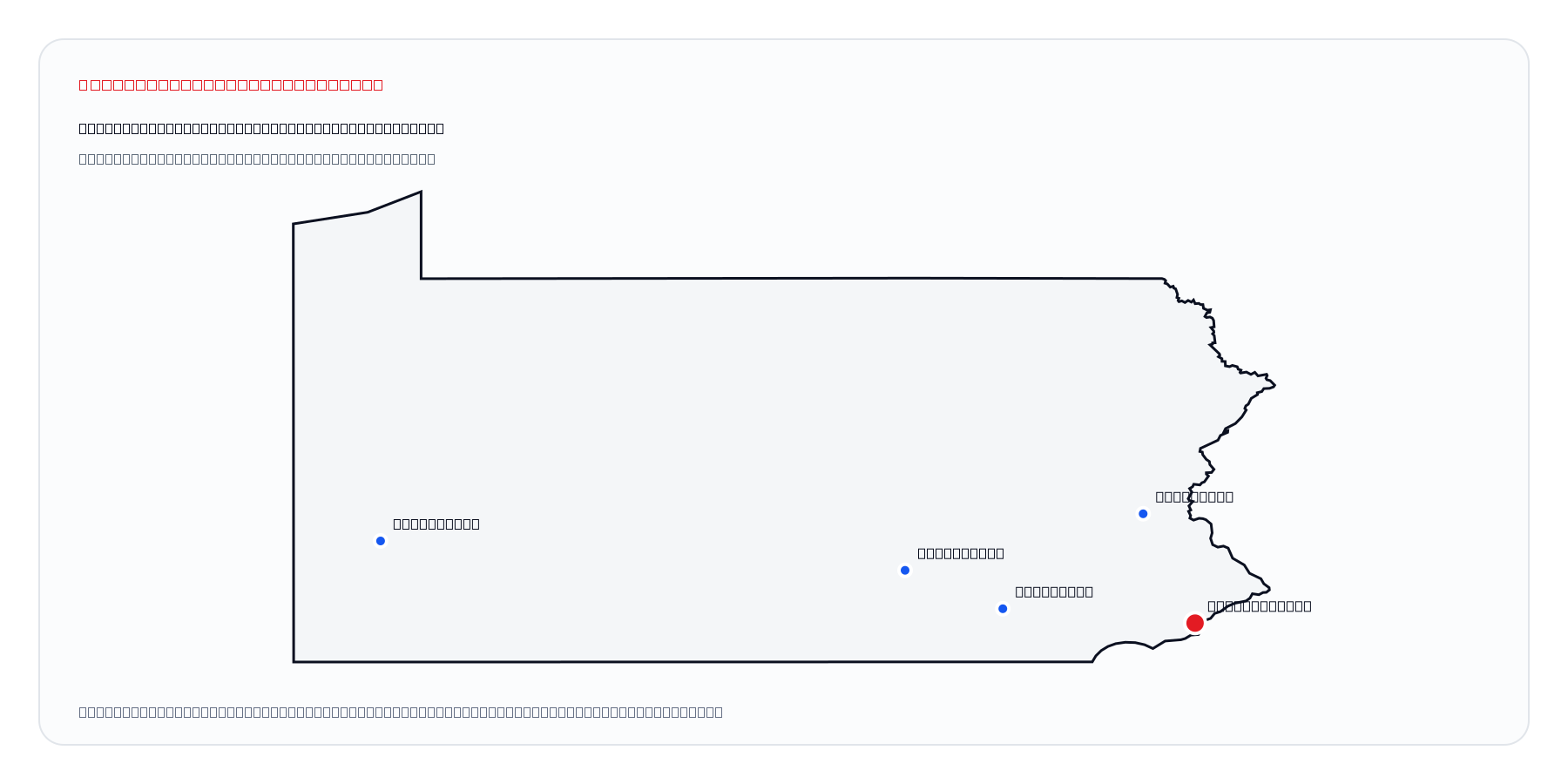 Philadelphia, Pennsylvania market coverage map