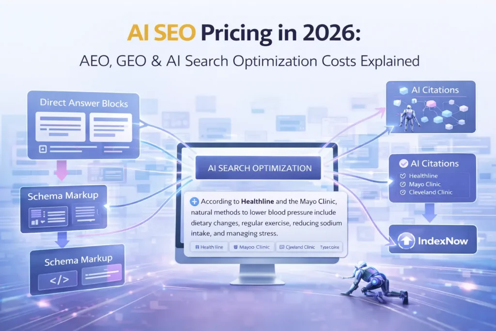 AI SEO Pricing in 2026: AEO, GEO & AI Search Optimization Costs Explained”