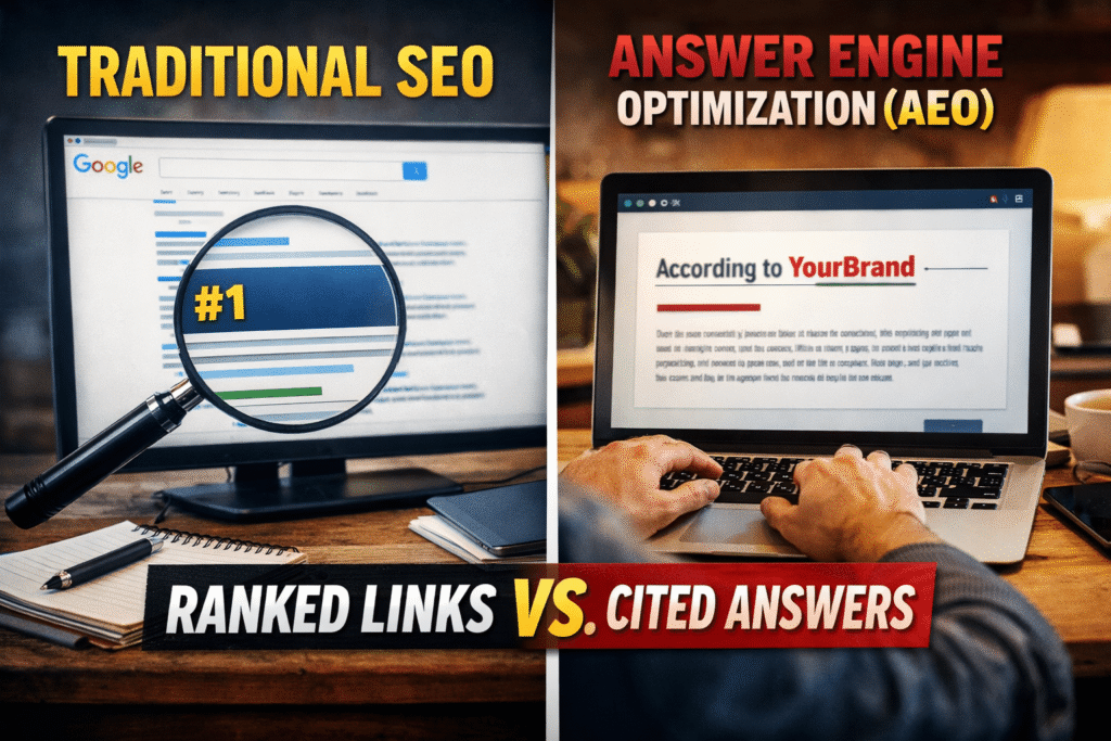 What Is Answer Engine Optimization vs Traditional SEO: The Complete Comparison Guide