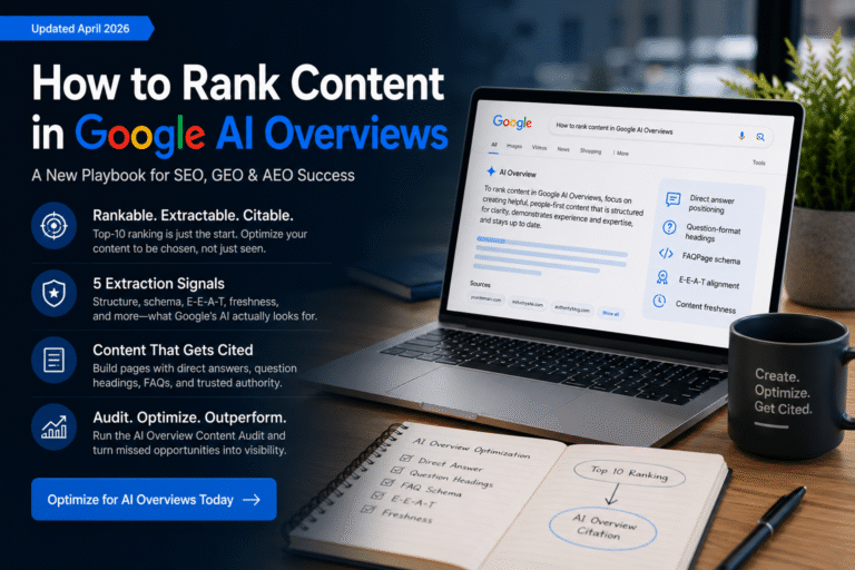 How to Rank Content in Google AI Overviews: The Complete 2026 Guide