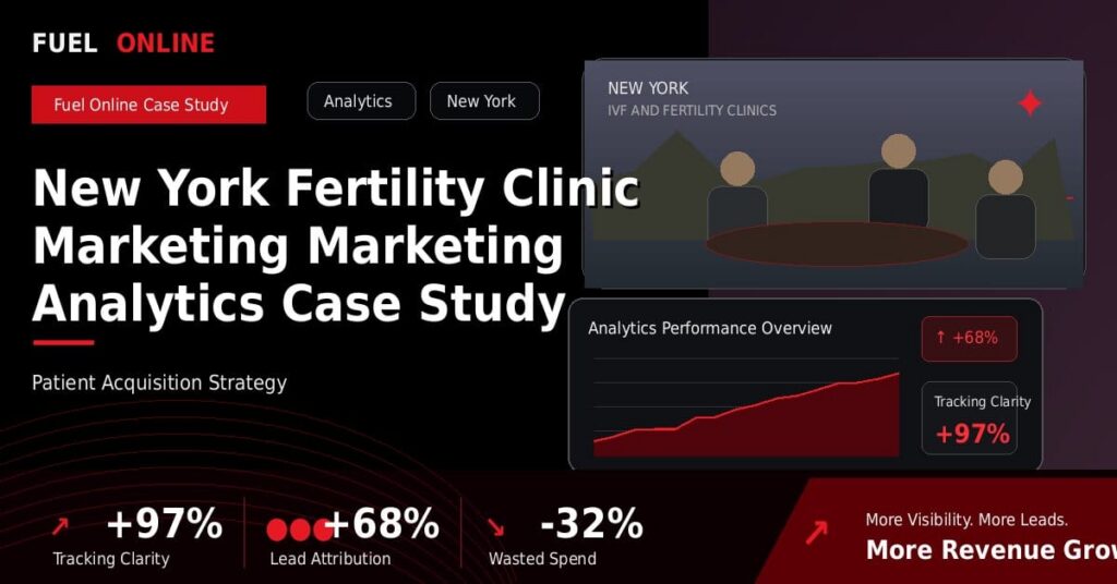 New York Fertility Clinic Marketing Marketing Analytics Case Study performance dashboard graphic