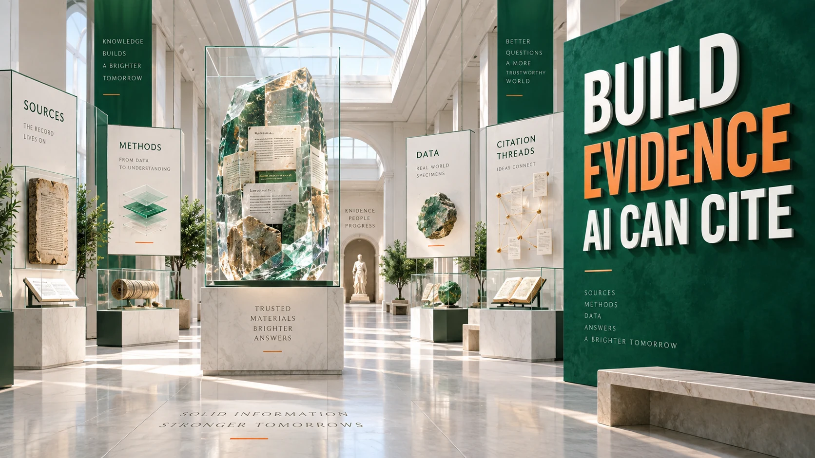 Generative Engine Optimization museum exhibit for methods, data and citable evidence