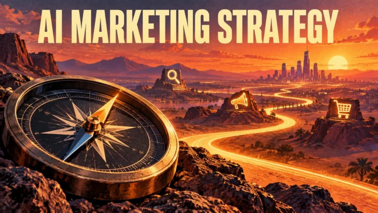 AI marketing strategy investment map across data content advertising and automation