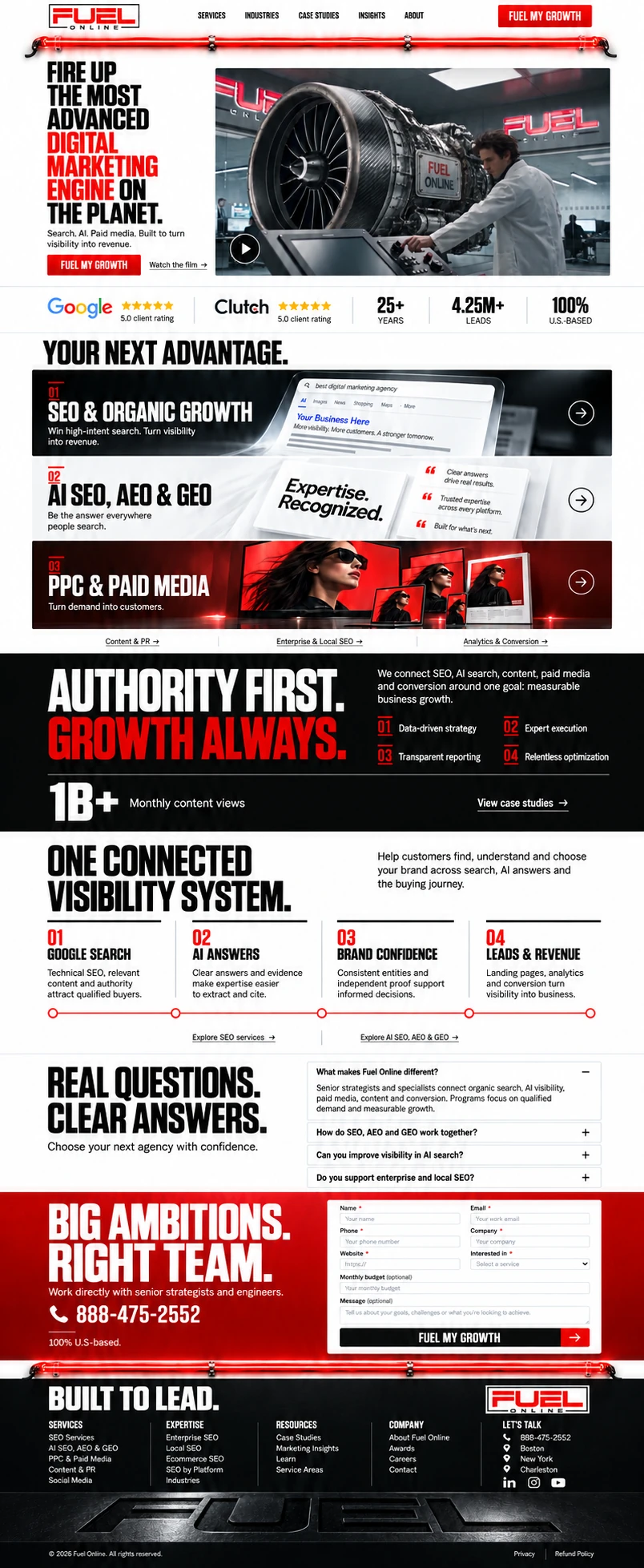 Search engine optimization services illustration with a search-results screen