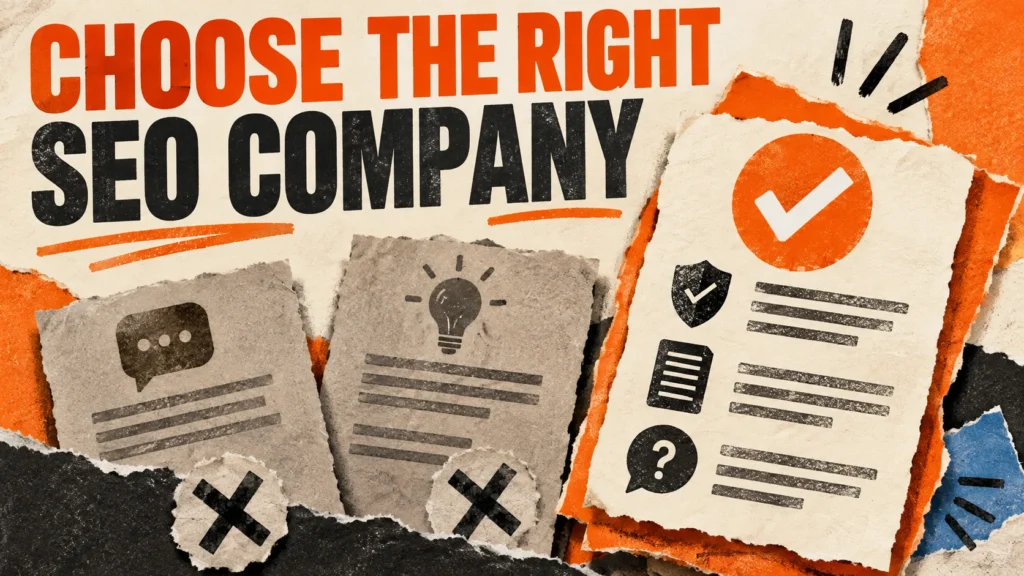 How to choose an SEO company illustrated with three contrasting agency proposals