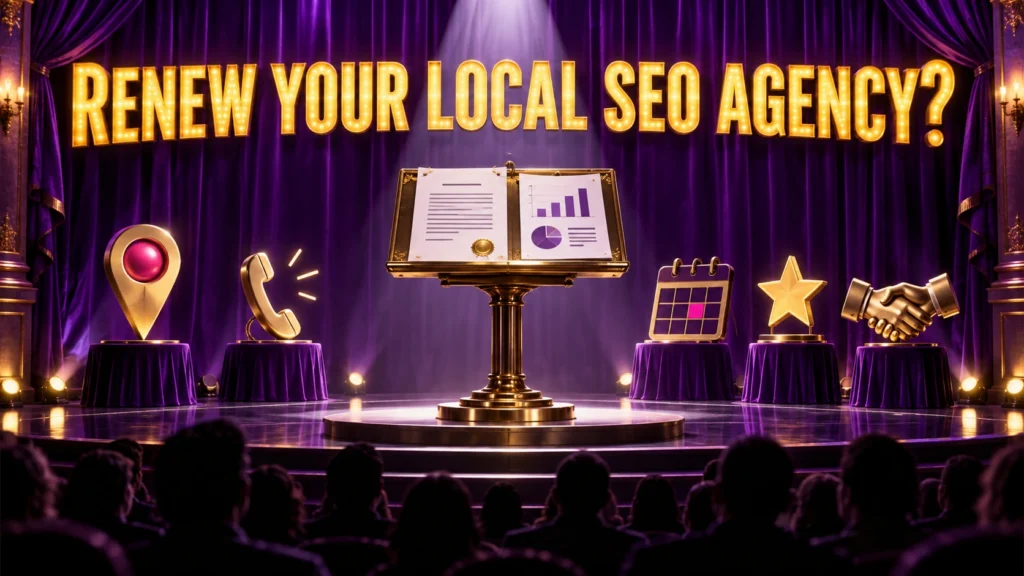 Renew your local SEO agency headline over a theatrical report spotlight