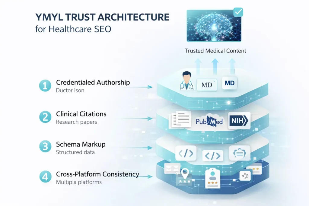 YMYL Trust Architecture’ for healthcare SEO