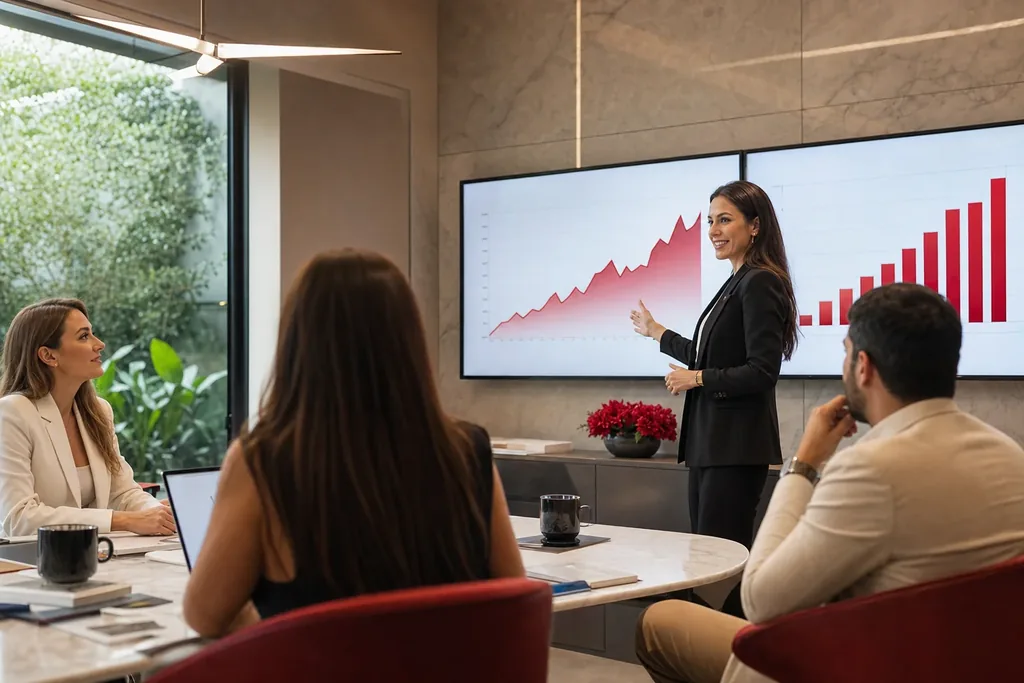 breast augmentation practices marketing agency: a marketing team presenting a growth strategy on wal