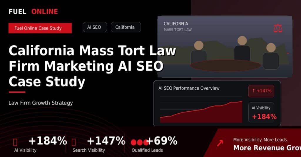 California Mass Tort Law Firm AI SEO Case Study case study visual