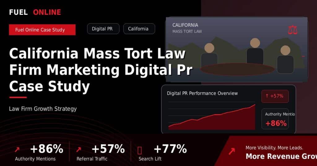 California Mass Tort Law Firm Marketing Digital PR Case Study case study visual