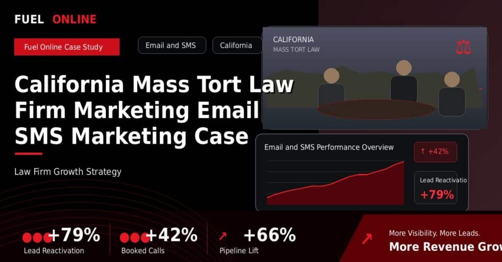 California Mass Tort Law Firm Marketing Email SMS Marketing Case Study case study visual
