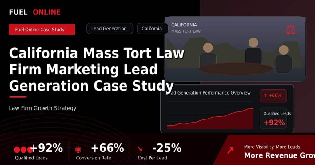 California Mass Tort Law Firm Lead Generation Case Study case study visual