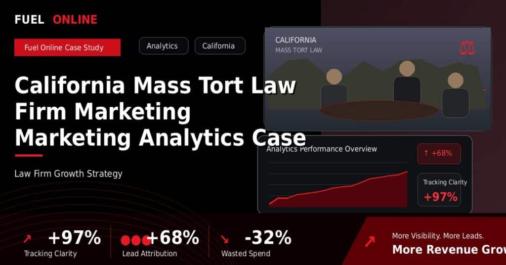 California Mass Tort Law Firm Marketing Marketing Analytics Case Study case study visual