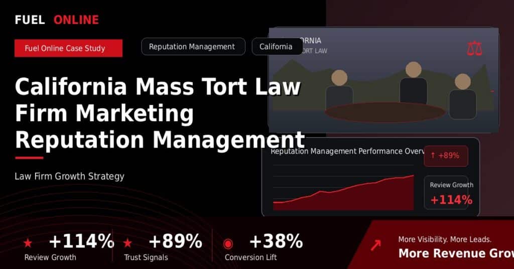 California Mass Tort Law Firm Marketing Reputation Management Case Study case study visual