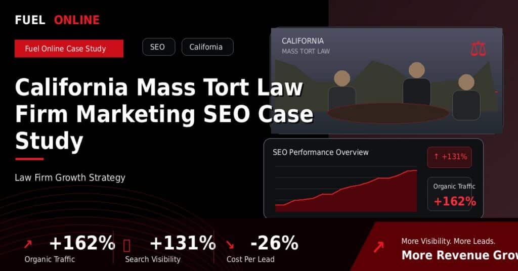 California Mass Tort Law Firm SEO Case Study case study visual