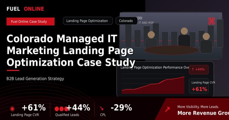 Colorado Managed IT Marketing Landing Page Optimization Case Study