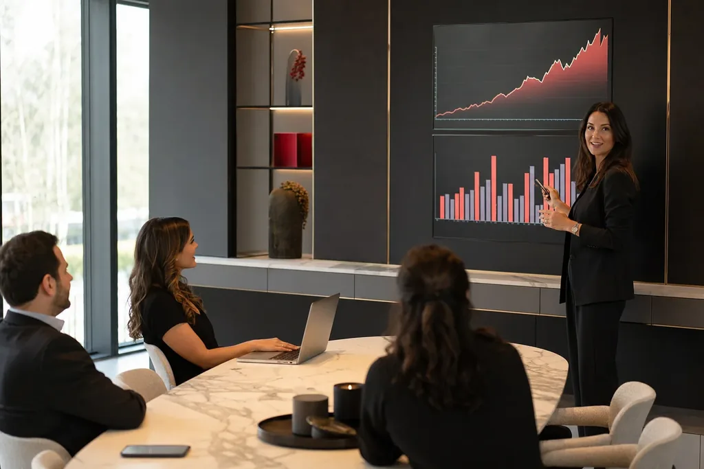 facelift surgeons marketing agency: a marketing team presenting a growth strategy on wal