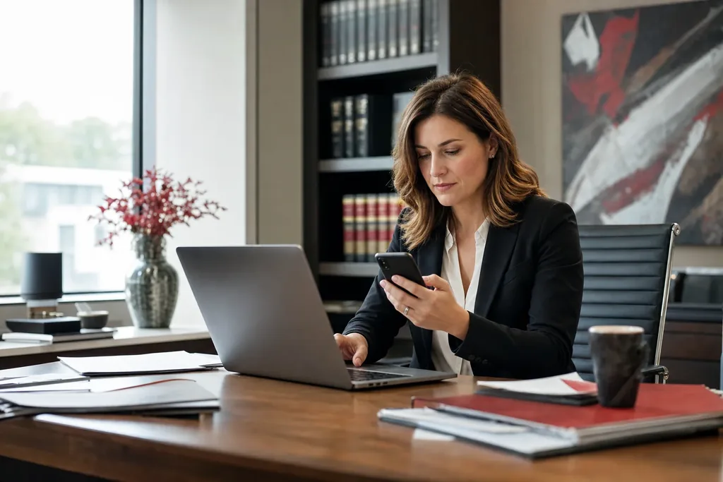 family law firms marketing agency: a person researching and comparing options on a lapt