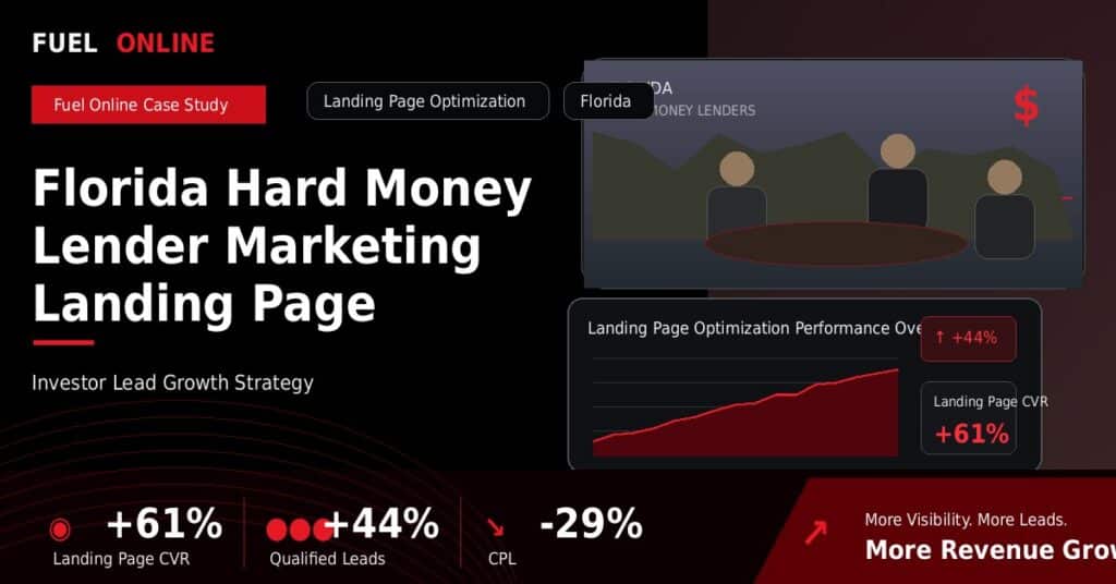 Florida Hard Money Lender Marketing Landing Page Optimization Case Study case study visual