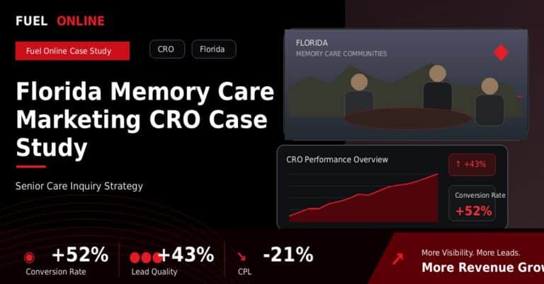 Nursing Homes and Skilled Nursing Facilities Referral and Admissions Growth Agency 3 Florida Memory Care CRO Case Study