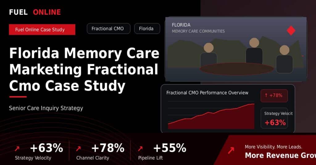 Florida Memory Care Marketing Fractional CMO Case Study case study visual