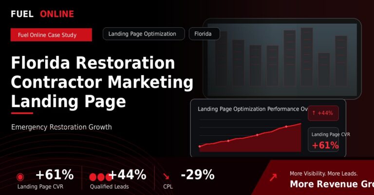 Florida Restoration Contractor Marketing Landing Page Optimization Case Study