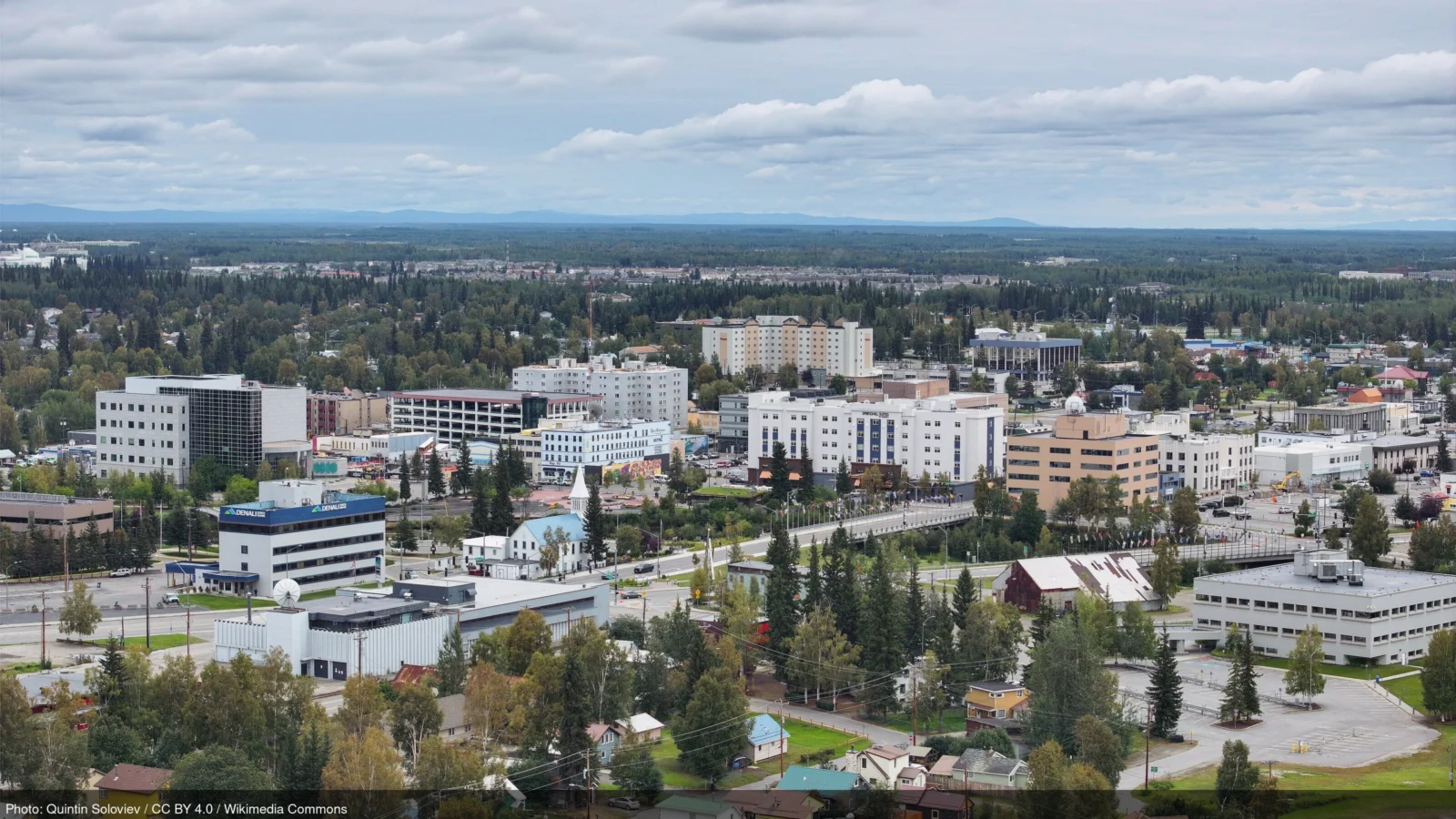Fairbanks, Alaska skyline and business district