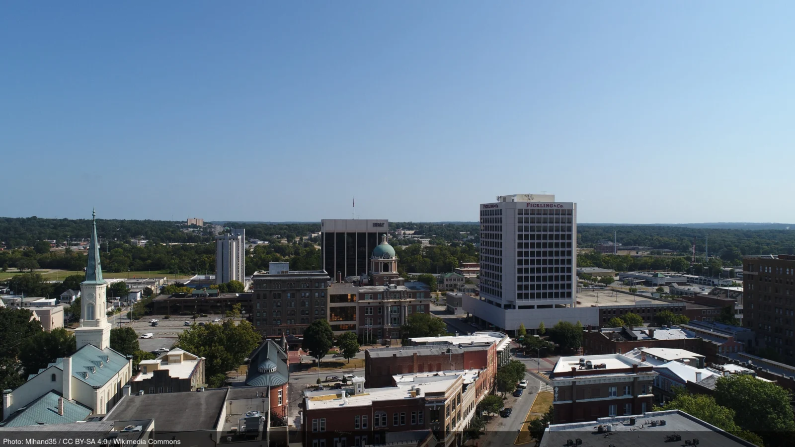 Macon, Georgia skyline and business district