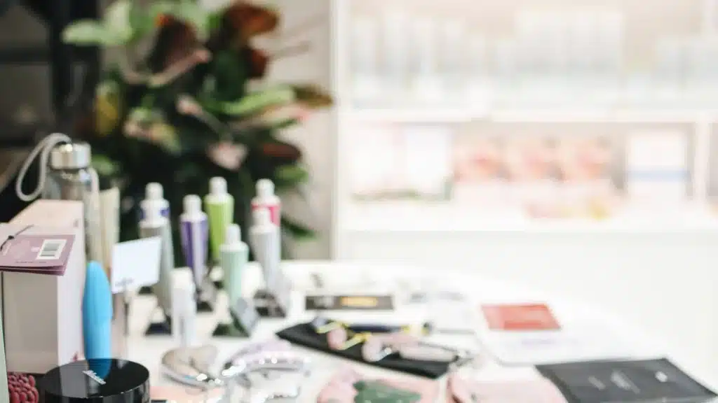 Beauty and Fashion Ecommerce GEO Agency: skincare and beauty products displayed for retail
