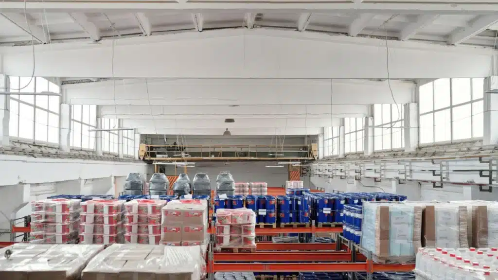 Health and Wellness Ecommerce Marketing Agency Photo B Health and Wellness Ecommerce Marketing Company: spacious warehouse with pallets and stock