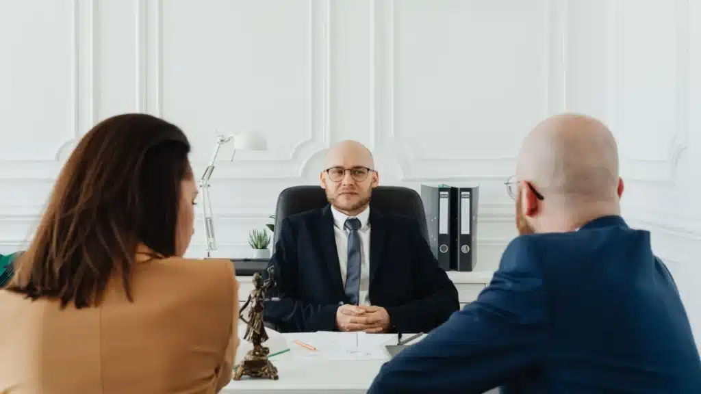 Criminal Defense Law Paid Search Agency: couple receiving guidance from a lawyer