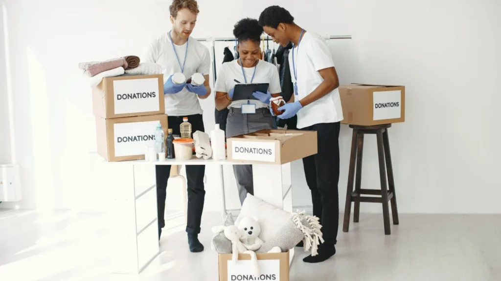 Nonprofit Online Marketing Agency: charity team donor meeting