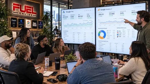 Fuel Online team planning a digital marketing strategy