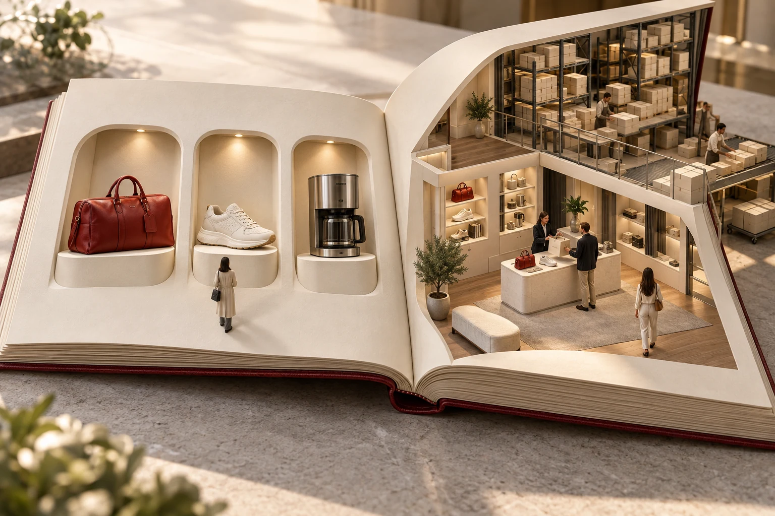An open ecommerce catalog becoming a product showroom and fulfillment space