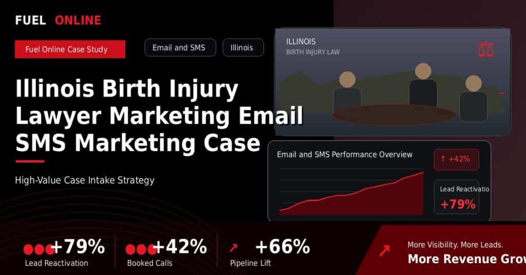 Illinois Birth Injury Lawyer Marketing Email SMS Marketing Case Study case study visual