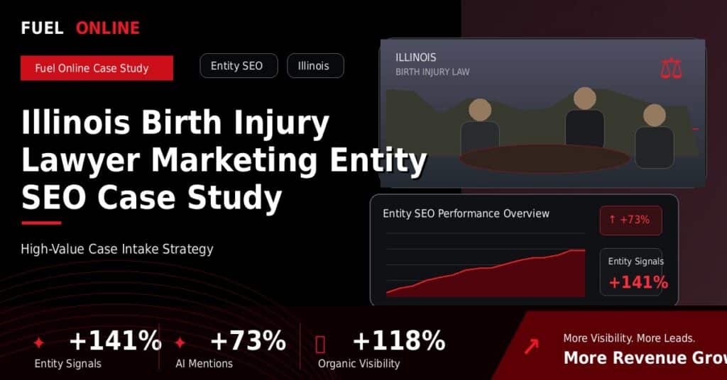 Illinois Birth Injury Lawyer Marketing Entity SEO Case Study case study visual