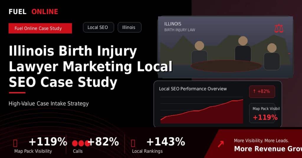 Illinois Birth Injury Law Firm Local SEO Case Study case study visual