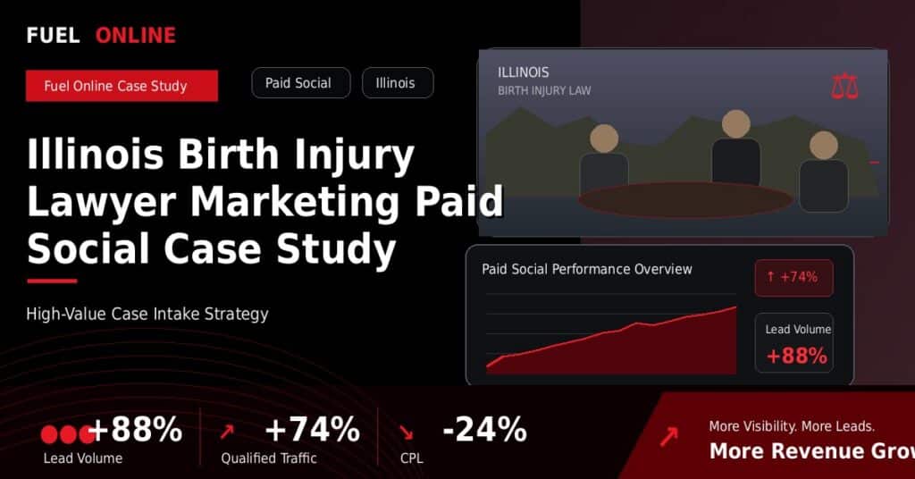 Illinois Birth Injury Law Firm Paid Social Case Study case study visual
