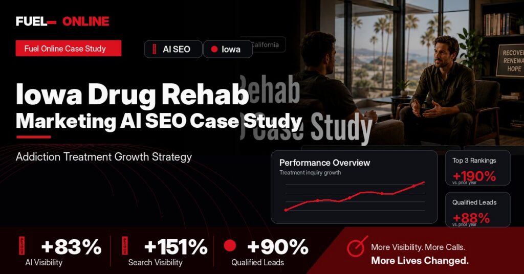 Iowa Drug Rehab AI SEO Case Study case study visual