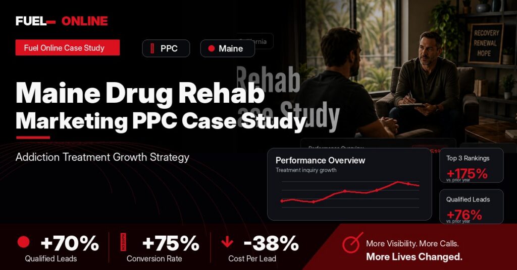 Maine Drug Rehab PPC Case Study case study visual