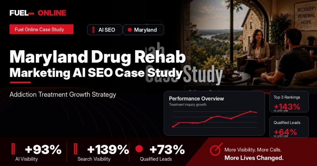 Maryland Drug Rehab AI SEO Case Study case study visual